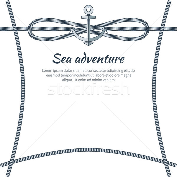 Sea Adventure Poster and Text Vector Illustration Stock photo © robuart