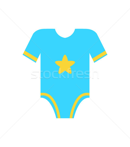 Short Sleeve Blue Romper Jumpsuit with Yellow Star Stock photo © robuart