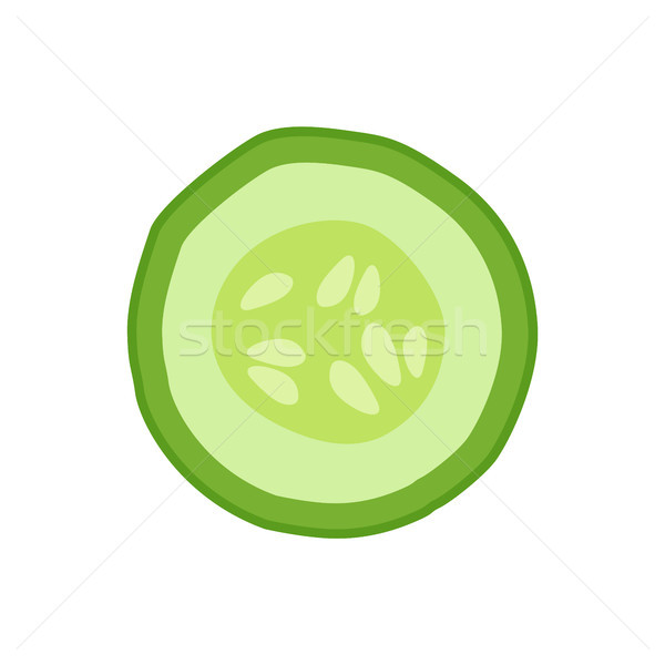 Stock photo: Ripe Cucumber Round Slice as Ingredient for Detox
