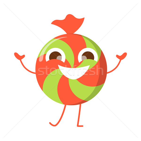 Karamel snoep glimlachend karakter geïsoleerd bonbon Stockfoto © robuart