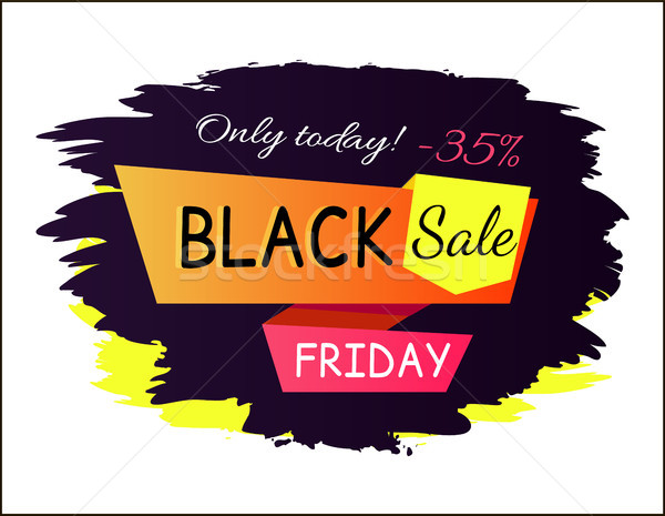 Only Today -35 Black Friday Vector Illustration Stock photo © robuart
