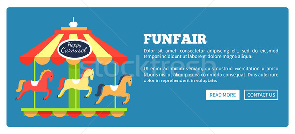 Funfair Advertisement Poster Vector Illustration Stock photo © robuart