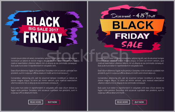 Discount Off Black Friday Sale Promo Labels Set Stock photo © robuart