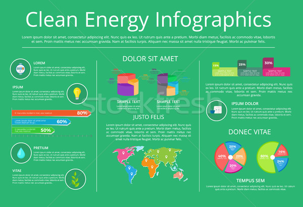 Clean Energy Infographics Vector Illustration Stock photo © robuart