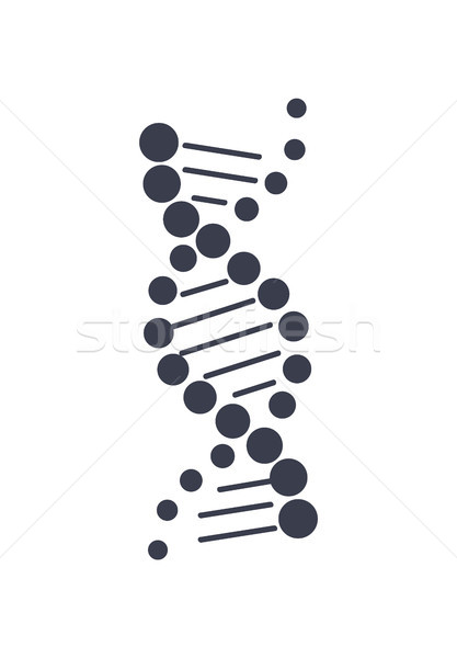 Stock photo: DNA Deoxyribonucleic Acid Chain Logo Design Icon