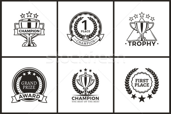 Champion and Grand Prize, Vector Illustration Stock photo © robuart