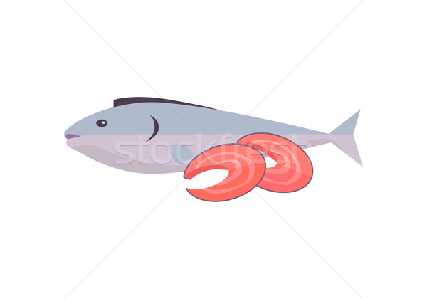 Salmon Fish Vector Illustration in Flat Design.   Stock photo © robuart