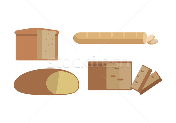 Set of Different Types of Bread Illustration.  Stock photo © robuart