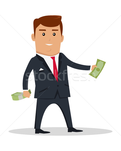 Man Character With Money Vector Illustration Stock photo © robuart