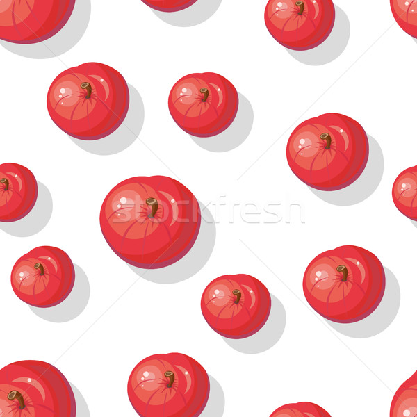 Seamless Pattern with Apples Tasty Autumn Fruit Stock photo © robuart