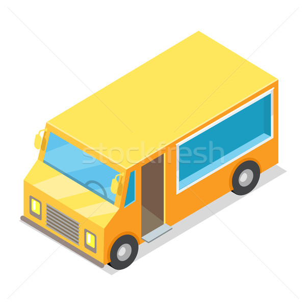 Yellow Waggon for Implementation of Street Food Stock photo © robuart