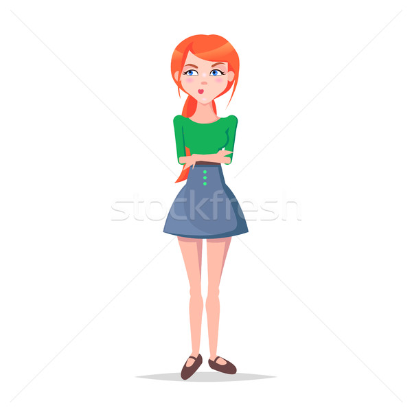 Młoda kobieta cartoon wektora charakter ilustracja piękna Zdjęcia stock © robuart
