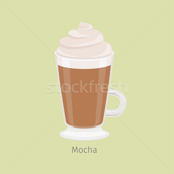 Irlandzki szkła mokka kawy wektora kubek Zdjęcia stock © robuart