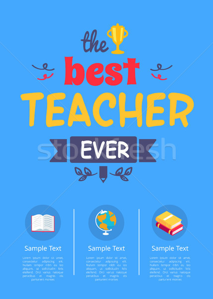 Best Teacher Ever Award on Vector Illustration Stock photo © robuart