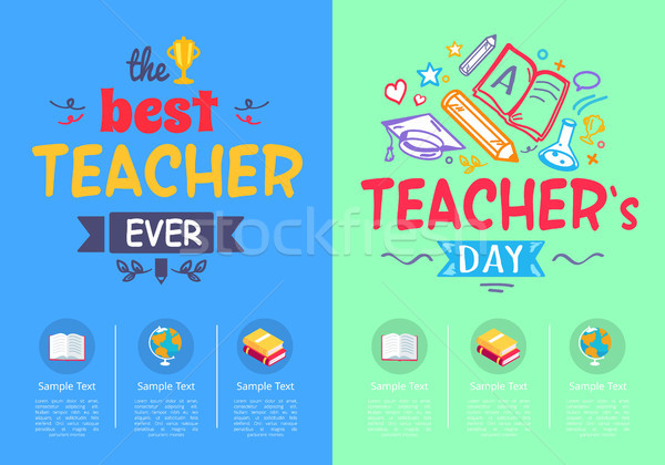 Best Teacher Ever Award on Vector Illustration Stock photo © robuart