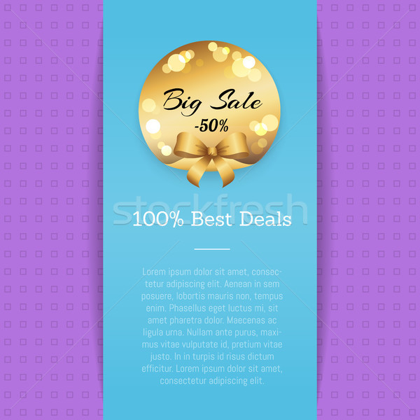 Big Sale Half Price 100 Best Deals Vector Poster Stock photo © robuart