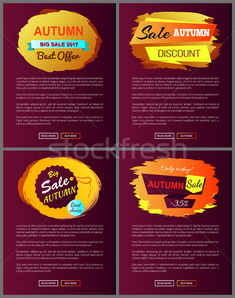 Autumn Sale Best Offer Discounts Big Choice 2017 Stock photo © robuart