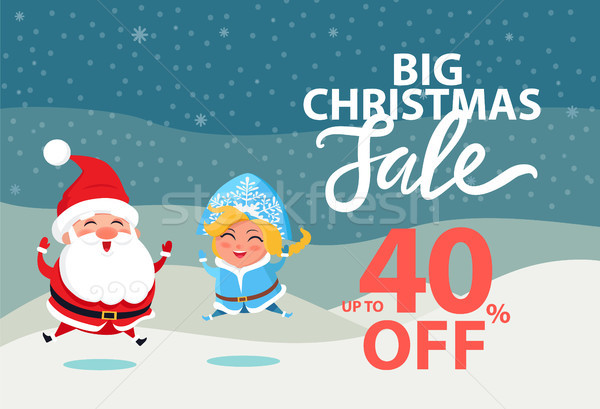Big Christmas Sale Up to 40 off Wintertime Poster Stock photo © robuart