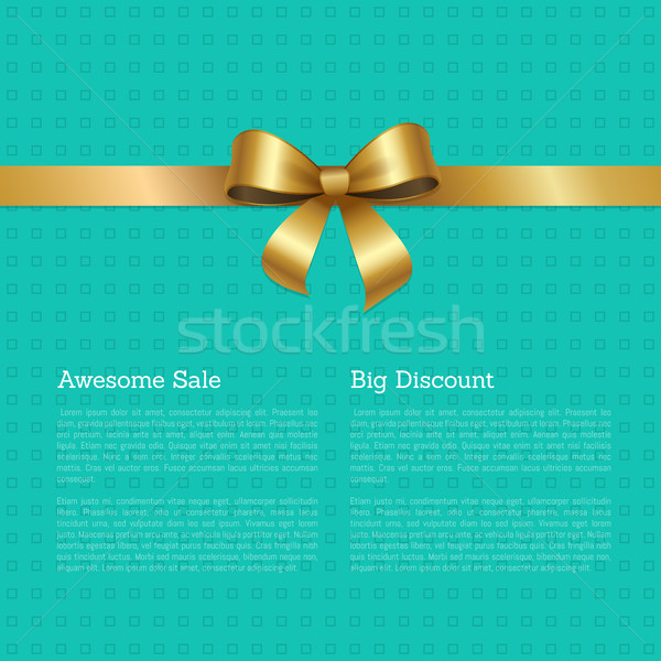 Awesome Sale Big Discount Certificate Card Design Vector Illustration C Robuart Stockfresh