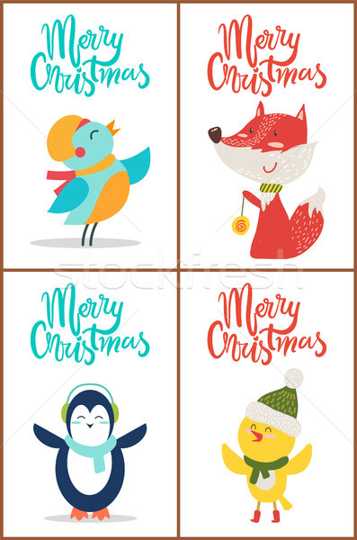 Stock photo: Merry Christmas Banners Set on Vector Illustration