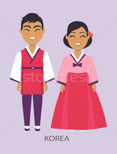 Korea and Representatives on Vector Illustration Stock photo © robuart