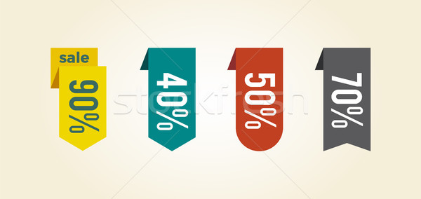 Sale Clearance Tags Icon Vector Illustration Stock photo © robuart