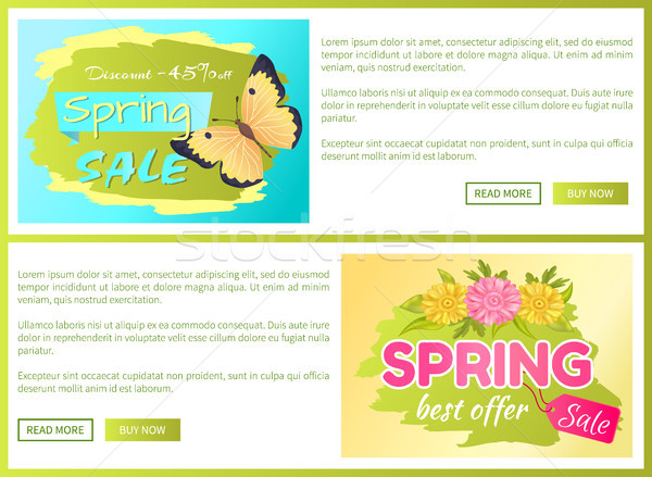 Stock photo: Promo Offer Spring Sale Advertisement Daisy Flower