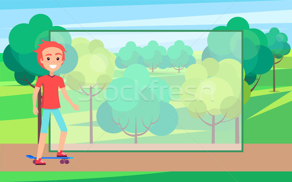 Skater Park Füllung Form Person tragen Stock foto © robuart