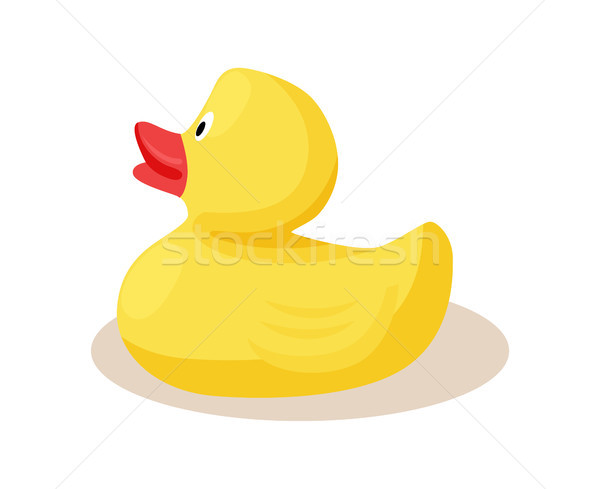 Brinquedo borracha amarelo pato vermelho bico Foto stock © robuart