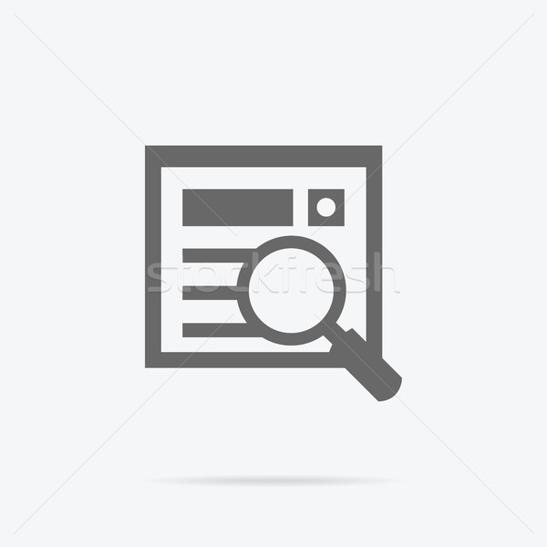 Simple Searching Icon Illustration in Flat Design. Stock photo © robuart