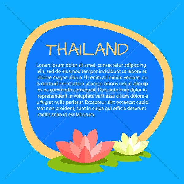 Thailand Vector Touristic Banner with Sample Text Stock photo © robuart