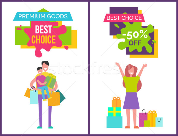 Premium Goods and Best Choice Vector Illustration Stock photo © robuart