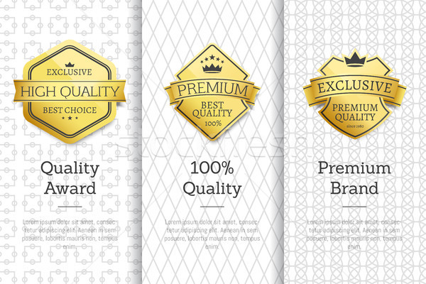 Exclusive High Quality Awards Premium Brand Set Stock photo © robuart
