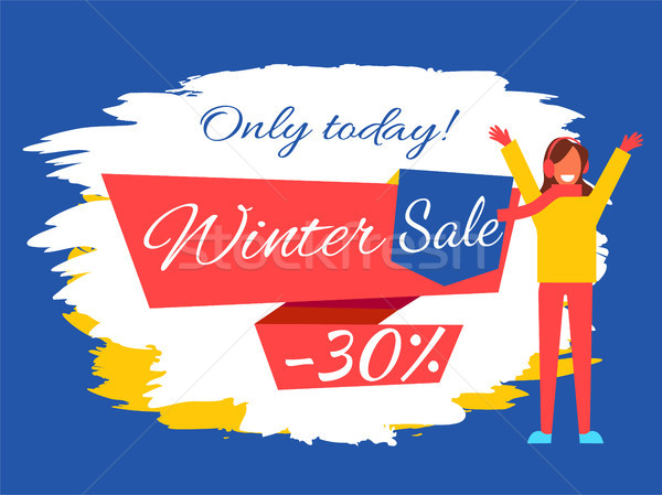 Only Today Winter Sale -30 Vector Illustration Stock photo © robuart