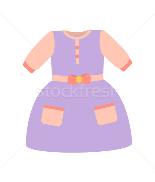 Baby Clothes Girl Dress Poster Vector Illustration Stock photo © robuart