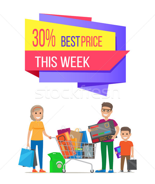 This Week 30 Best Price Sale Label on Poster Stock photo © robuart