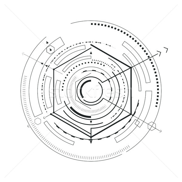 Interface Futuristic Sketch Vector Illustration Stock photo © robuart