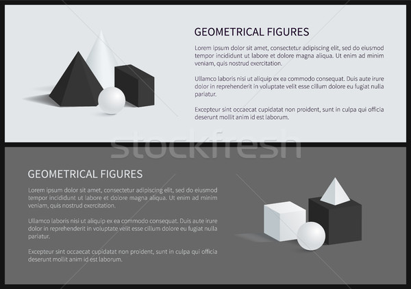 Geometrical Figures Set Text Vector Illustration Stock photo © robuart