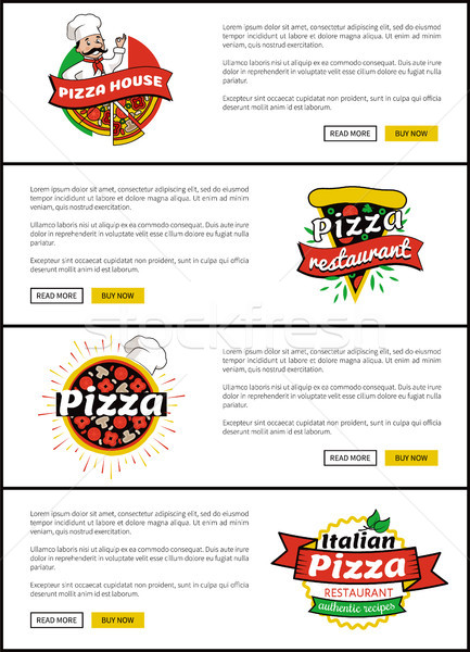 Stok fotoğraf: Pizza · ev · web · sitesi · toplama · ayarlamak · pizzacı