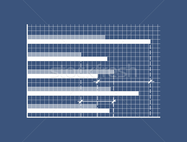 Horizontal Bars on Minimalistic in Coordinate System Stock photo © robuart