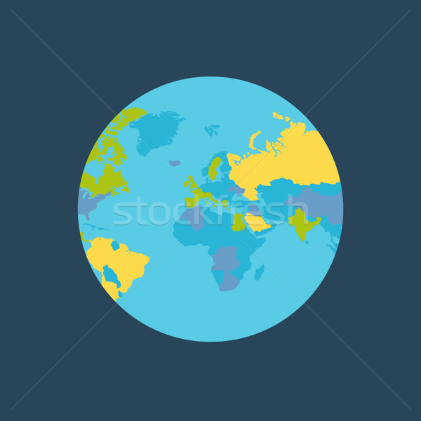 Planet Earth with Countries Vector Illustration. Stock photo © robuart