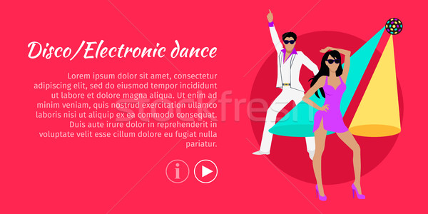 Disco and Electronic Dance Web Banner. Vector Stock photo © robuart
