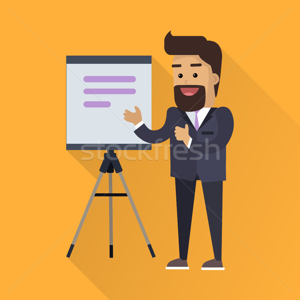 Presentation Concept Vector In Flat Style Design Stock photo © robuart
