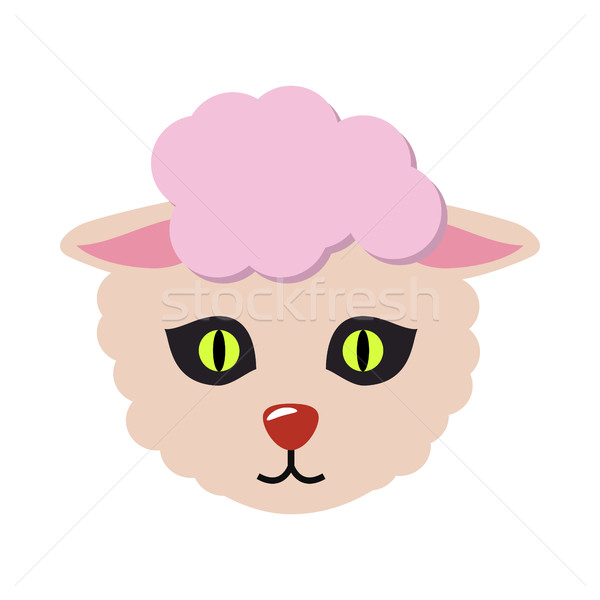 Schapen dier carnaval masker cute lam Stockfoto © robuart