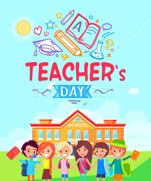 Teachers Day Promotional Vector Illustration Stock photo © robuart