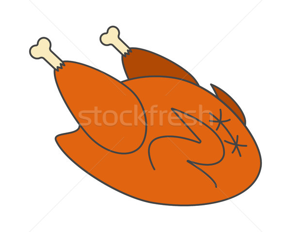 Cooked Turkey Flat Vector Icon Stock photo © robuart