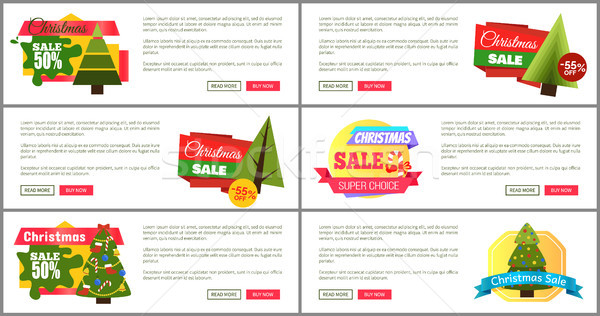 Set of Christmas Sale Super Choice Half Cost Cards Stock photo © robuart