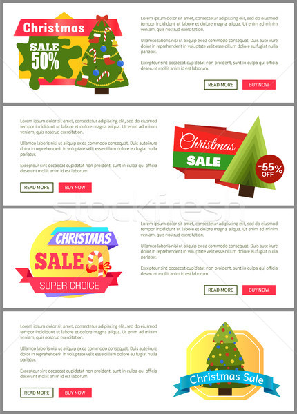 Set of Christmas Sale Super Choice Half Cost Cards Stock photo © robuart