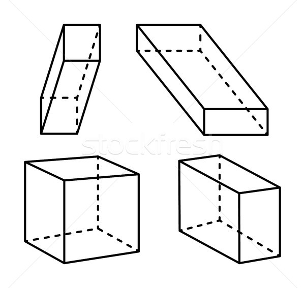 Cubes and Cuboid Collection Vector Illustration Stock photo © robuart