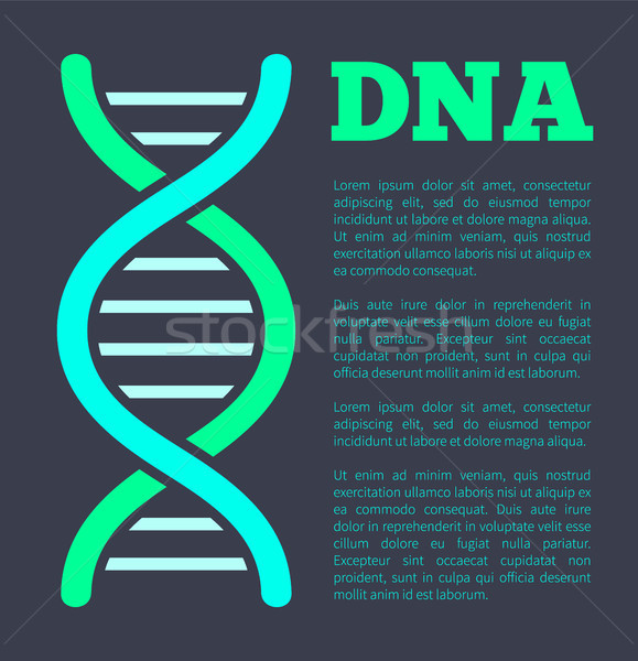 Stock photo: DNA Poster with Headline, Vector Illustration